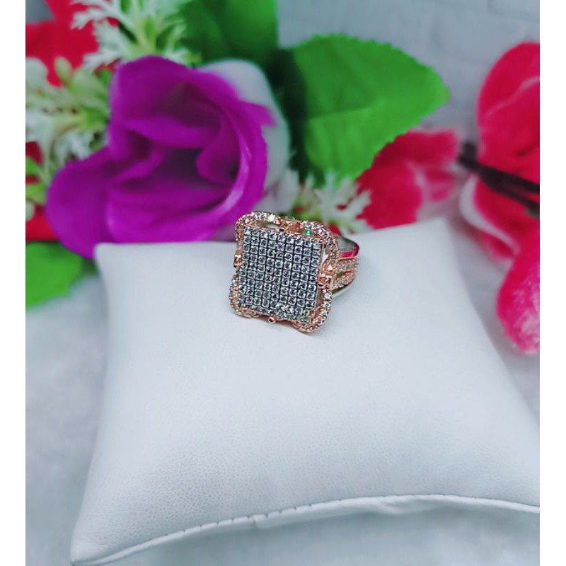 cincin permata kombinasi lapis emas 18k type:(i050-i054)