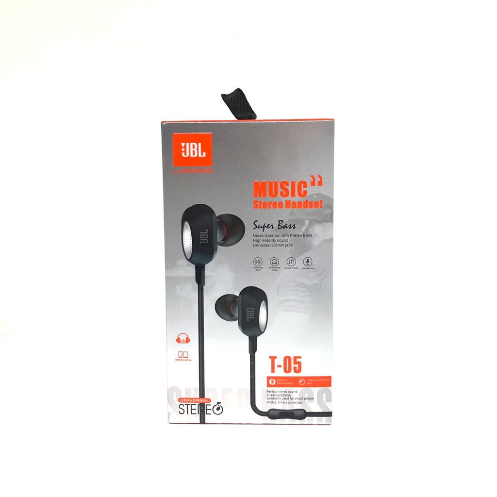 Earphone J-B-L T05 Bass Headset Hansfree Handset J-B-L T-07 Hf J-B-L Super Bass