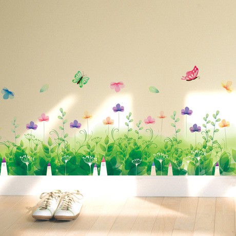 RELIZA WALL STICKER RUMPUT HIJAU GREEN GARDEN GRASS STIKER DINDING XL7183