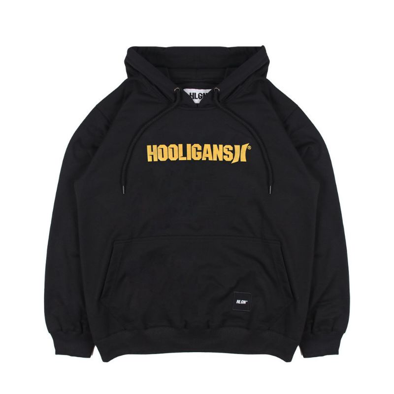 HOODIE HOLIGANS YELLOW IN BLACK PREMIUM