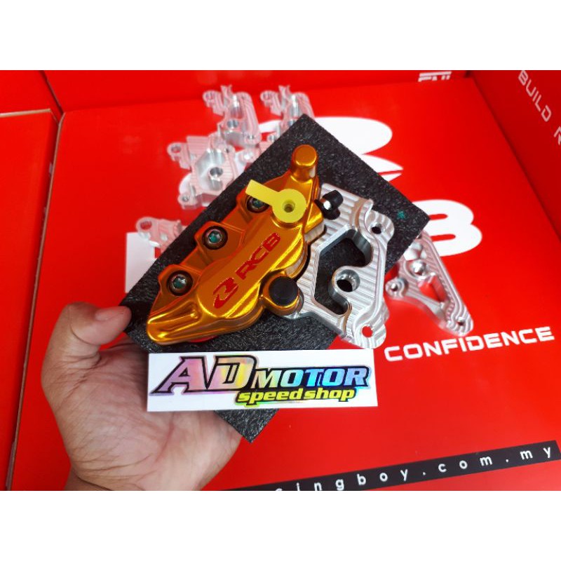 kaliper RCB set breket PNP shock depan kawasaki ninja RR disc 320 atau shok ninja R disc 300