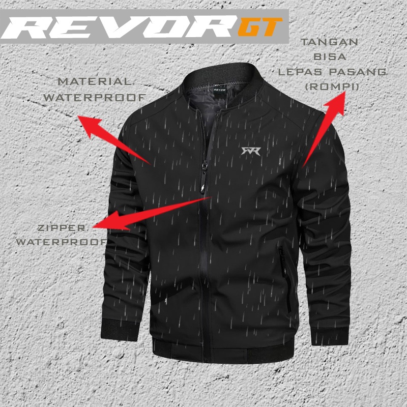 Revor GT Jaket Motor Waterproof Multifungsi Rompi