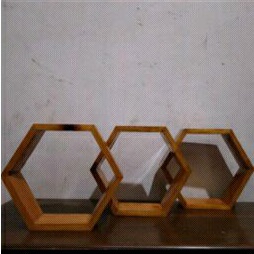 Rak hexagonal segi 6 ukr besar# jati londo