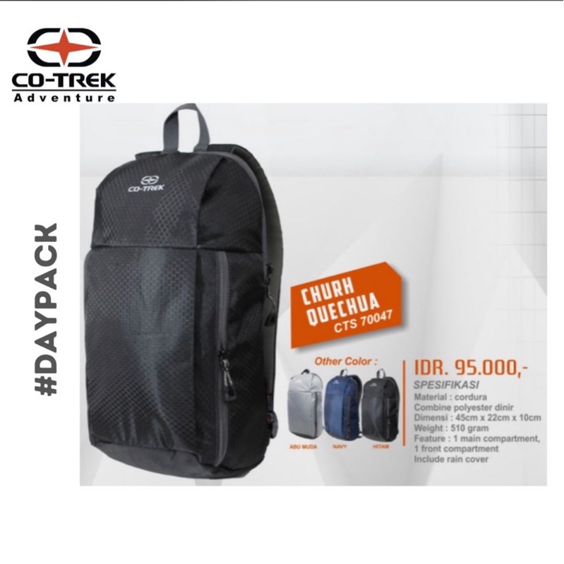 tas ransel co-trek churh Quechua original cotrek