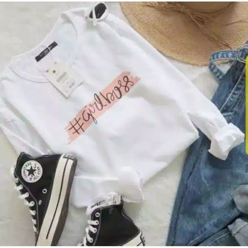 KAOS PANJANG CEWEK TUMBLR TEE "GIRL BOSS" / HITS/VIRAL