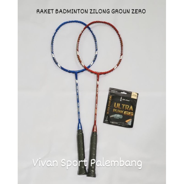 Raket Badminton Zilong Groun Zero 36Lbs Bonus Senar Zilong Ultra Punk 66