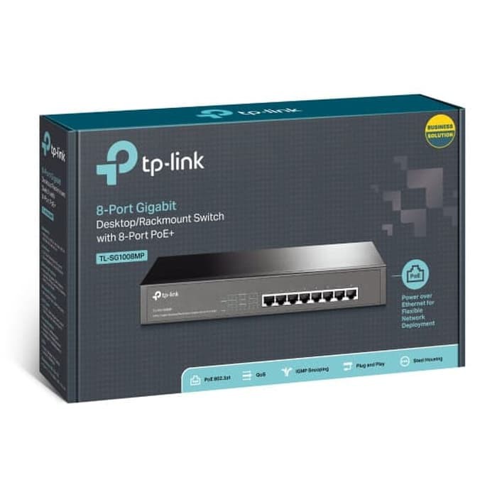 TP-LINK TL-SG1008MP 8-Port Gigabit Rackmount Switch with 8 Port POE+