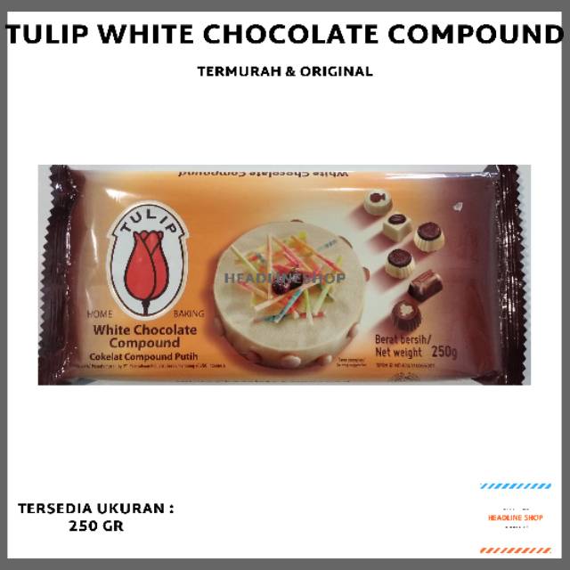 

Tulip White Chocolate Compound 250 gr Original