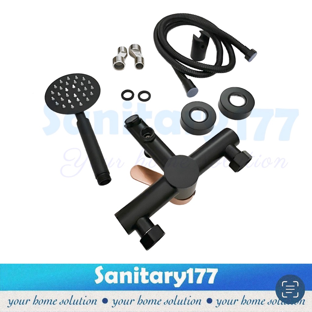 Kran Panas dingin Bathtub roseGold Black giovanni 4BG-keran mixer kombinasi antik elite stainless ROSE GOLD HITAM kran bakip kamar mandi bathroom faucet