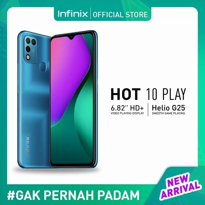 Infinix HOT 10 PLAY 2/32GB RAM 2GB ROM 32GB GARANSI RESMI