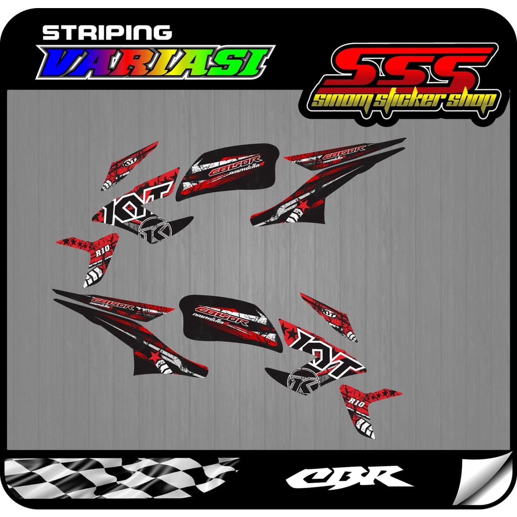 Decal Striping Variasi New CB150R Motif R10