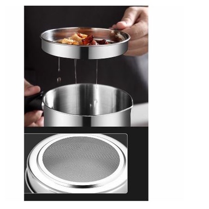 Oil Pot Wadah Saringan Minyak Stainless Steel 1.2L / Gelas Saringan Minyak / Tempat Saringan Minyak