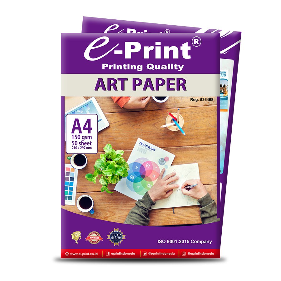 

Kertas Art Paper Ukuran A4 150gsm 50lembar e-Print