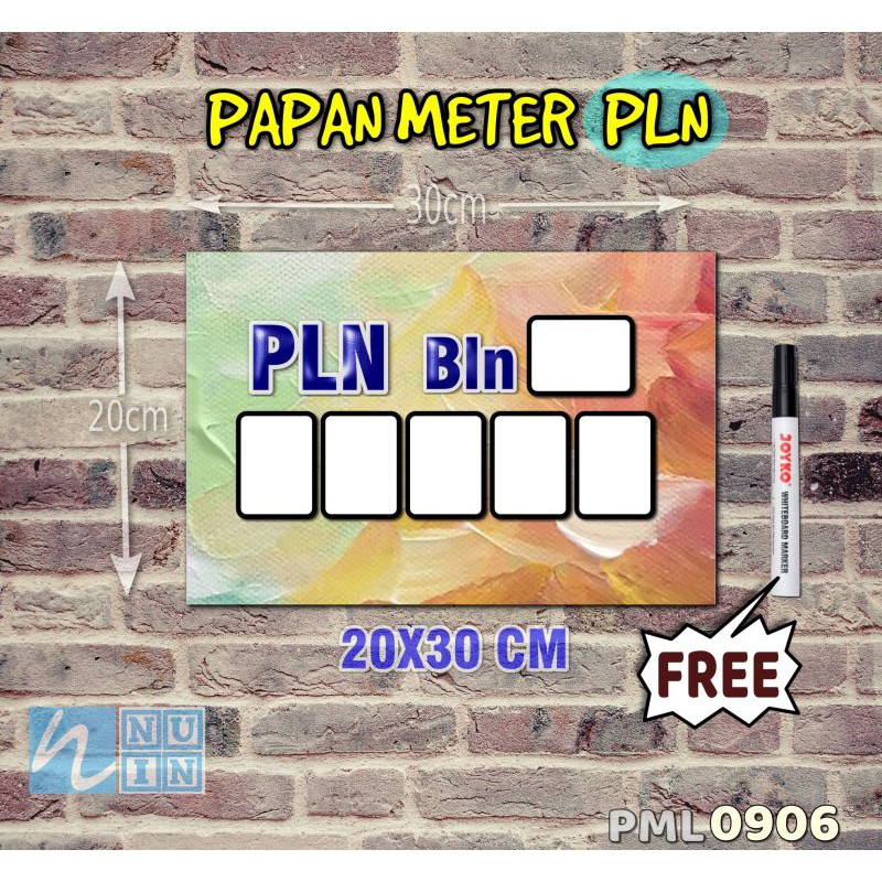 

Nuin Papan Meter Listrik PLN PAM motif Unik - Lukis 06