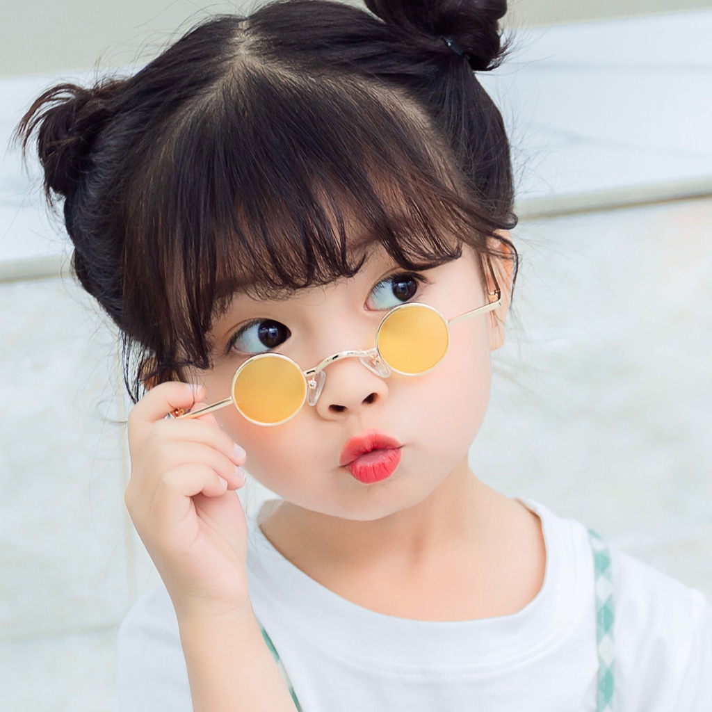 Premium Kacamata Bulat Anak Kecil Perempuan Wanita Cewe Cewek Putri Lucu Imut Fashion Asian Korean Style