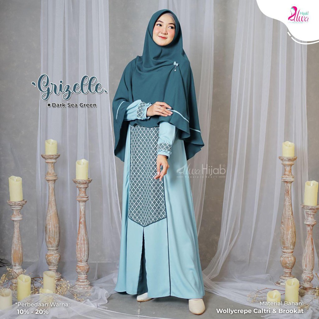 GAMIS SYARI  GRIZELLE 1 SET KHIMAR || ALWA HIJAB