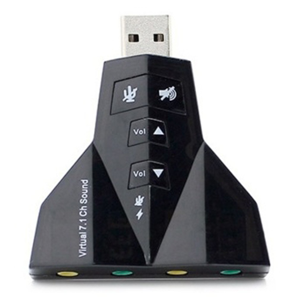 Trend-Universal USB Sound Adapter 7.1 Double Plus Volume - Hitam