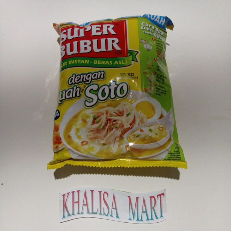 

Super Bubur Rasa Kuah Soto 46Gr