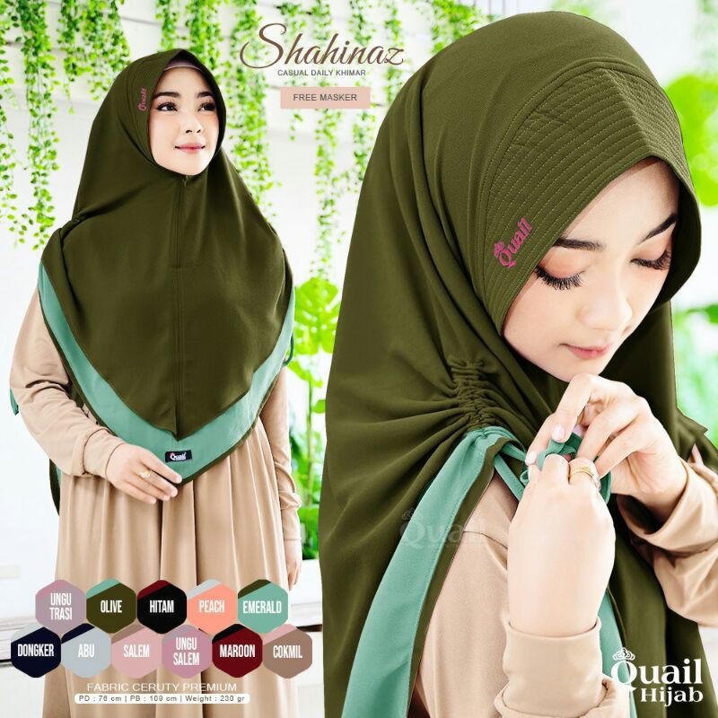 QUAIL HIJAB KHIMAR 2 LAYER SHAHINAZ