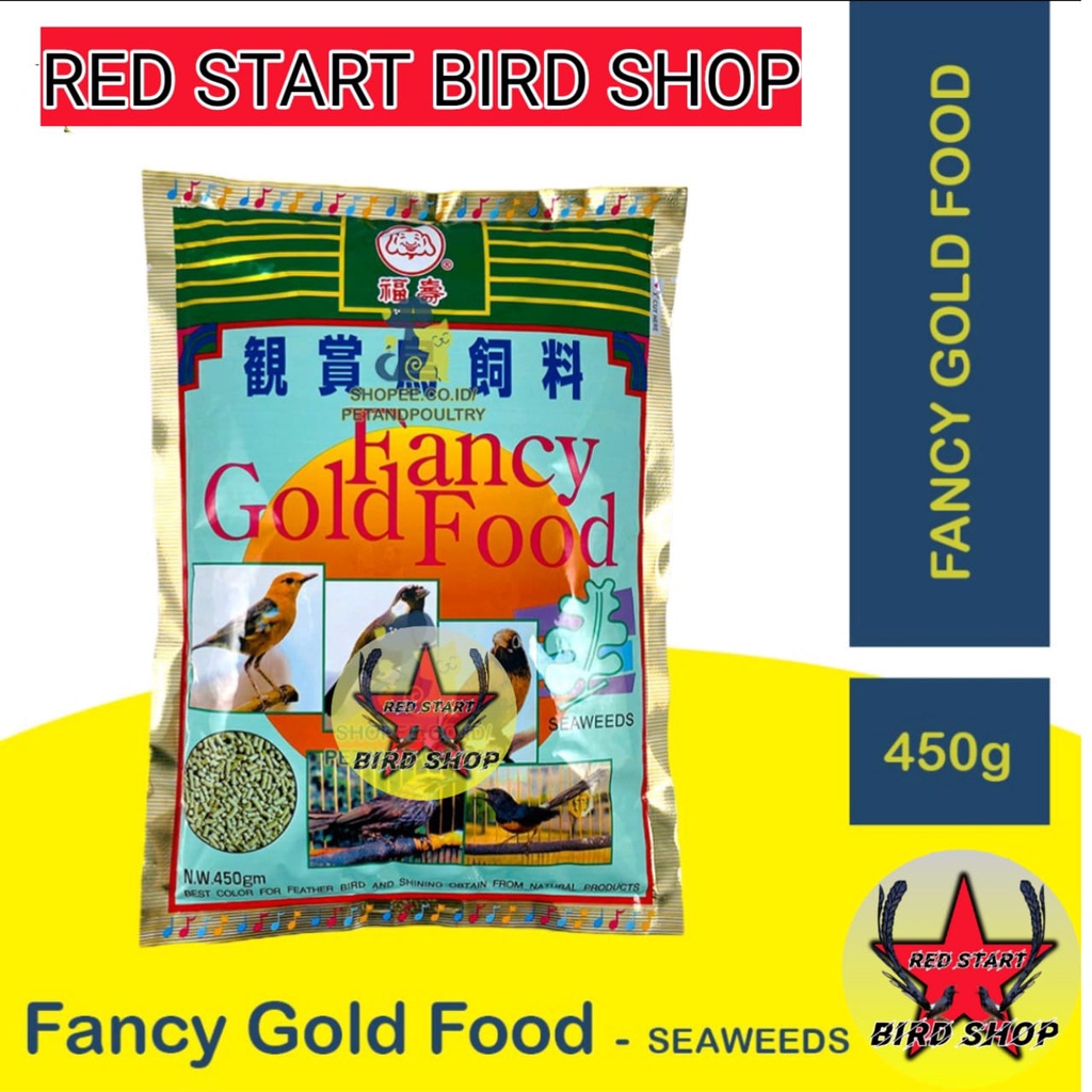 Jual Fancy Gold Food Gr Voer Pakan Burung Murai Batu Anis Cucak Rawa Poksai Pur Rumput Laut