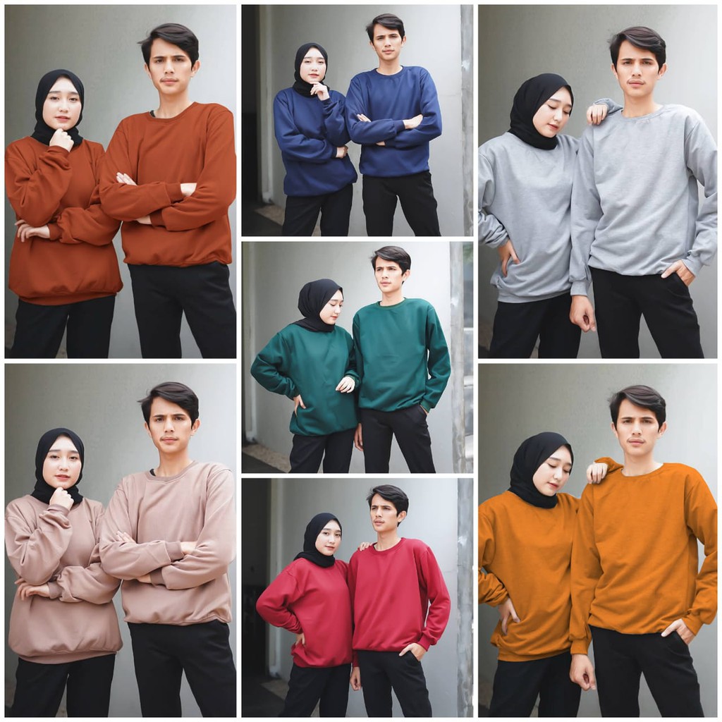 4 UKURAN M L XL XXL SWEATER POLOS WANITA / PRIA DMR