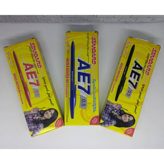 

PULPEN / PEN / PENA/ BOLPOIN STANDARD AE7 0.5 / 12 PCS