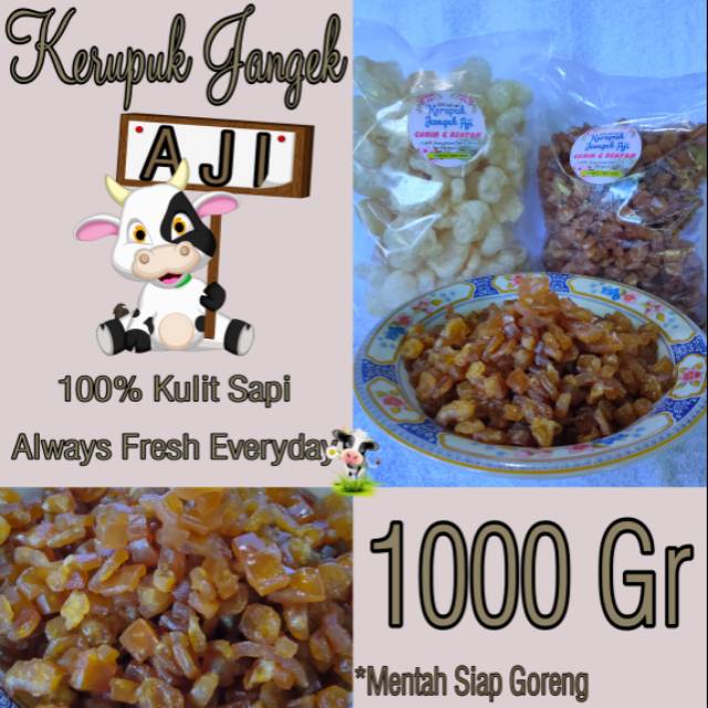 

TERMURAH - Kerupuk Kulit | Jangek | Dorokdok | Mentah Siap Goreng - 1Kg