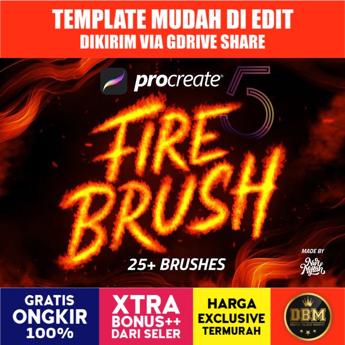 - Procreate Fire Brush