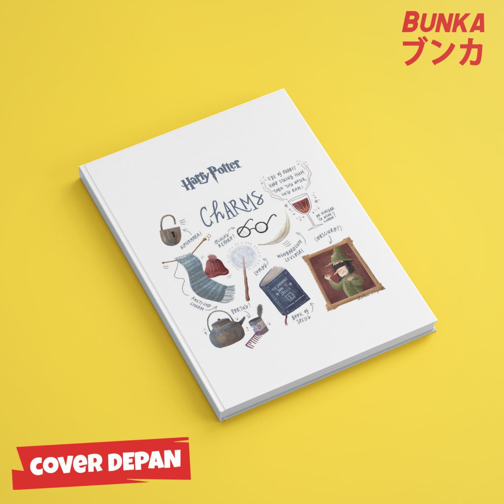 

Notebook Hardcover Harry Potter Doodle Charms Ukuran A5 Buku Tulis Catatan Note Agenda Planner Jurnal Gift Couple
