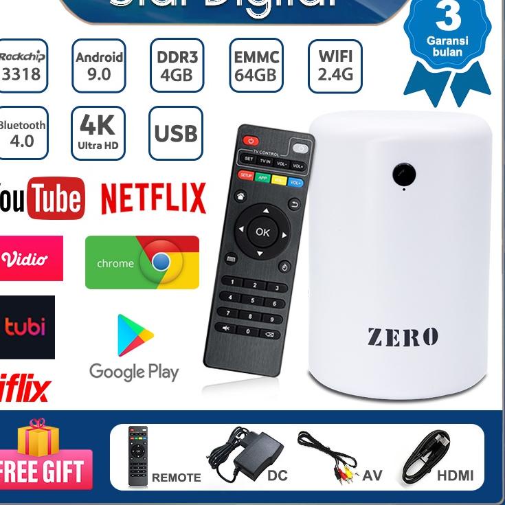 7o2Nc--STB tv box Zero Android Tv Box Rk3328 Tv Box 4GB Ram 32G Rom 4K Android 9.0 Smart Tv Box