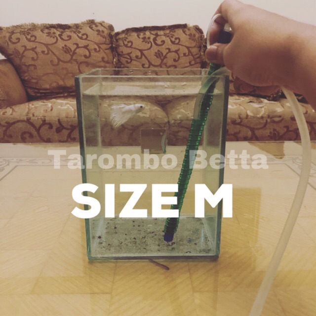 Alat Selang Sipon Sifon Air Aquarium Soliter Ikan Cupang dan Ikan Hias Lainnya Size M Cleaner Pump