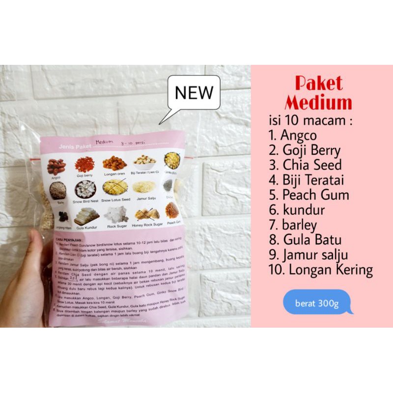 

Paket lengkap peach gum grade A+ 8 - 10 orang berat 330gr