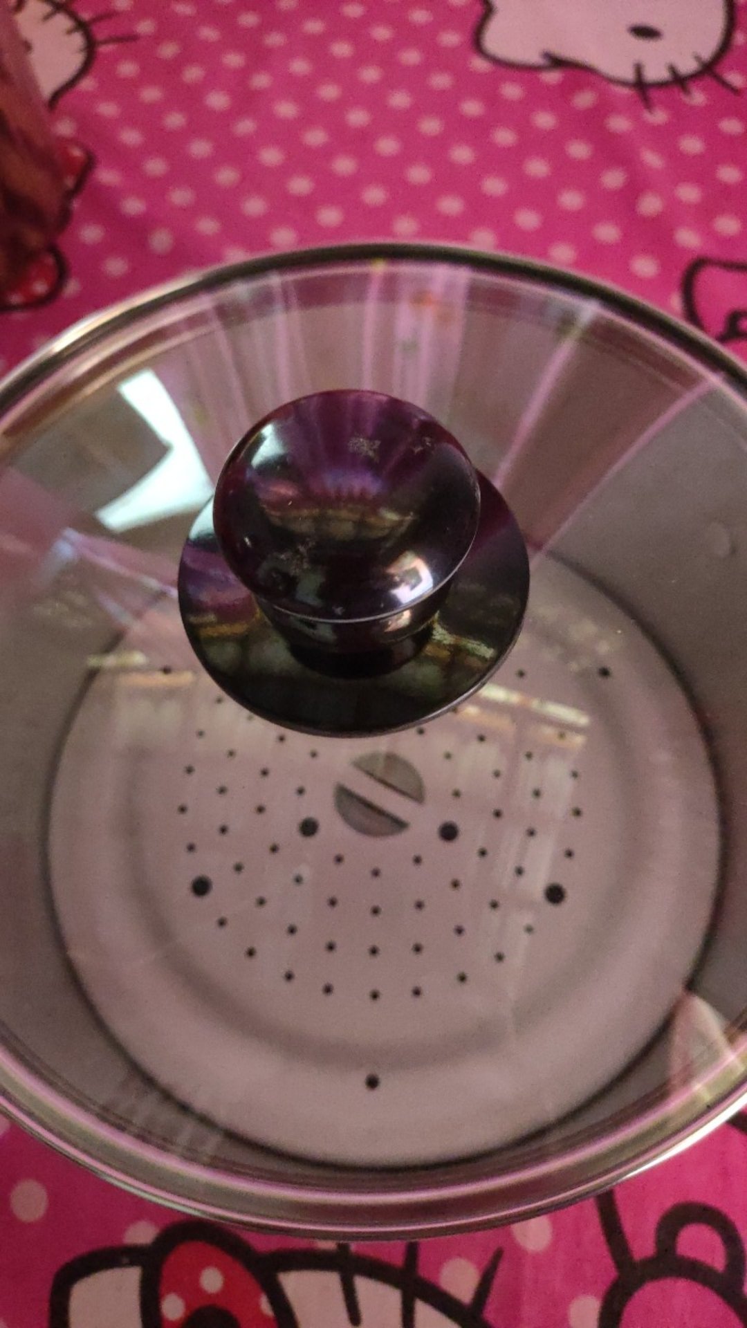 Panci Kenyo Kitty Colan 18cm + Steamer + Tutup Kaca