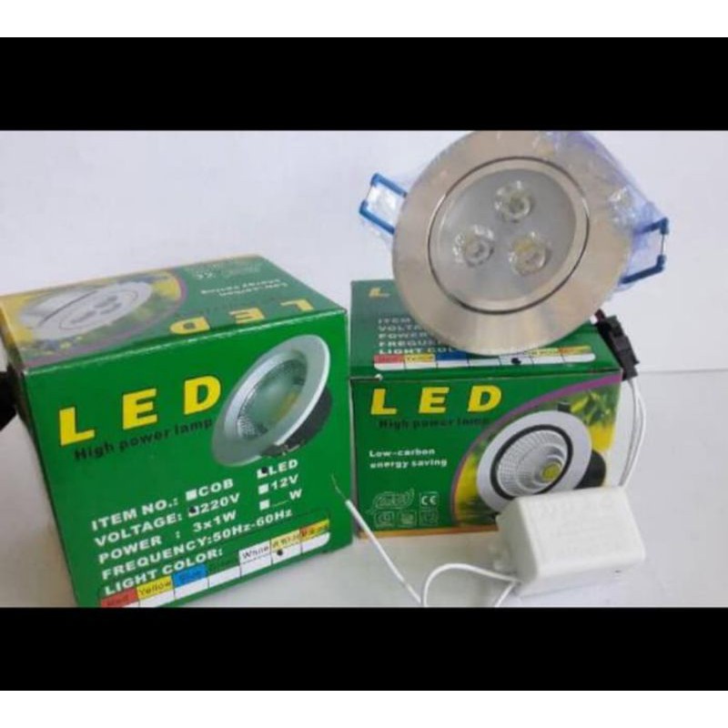 lampu downlight led panel 3w 3 watt lampu led ceiling plafon led 3watt