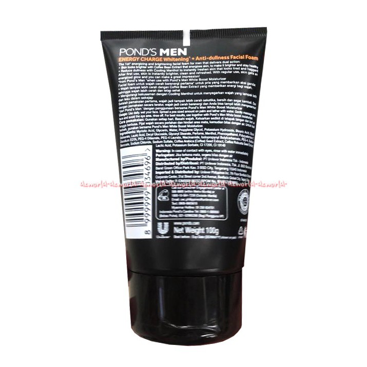 Pond's Men Energy Charge 100ml Face Wash Pembersih Muka Ponds Men