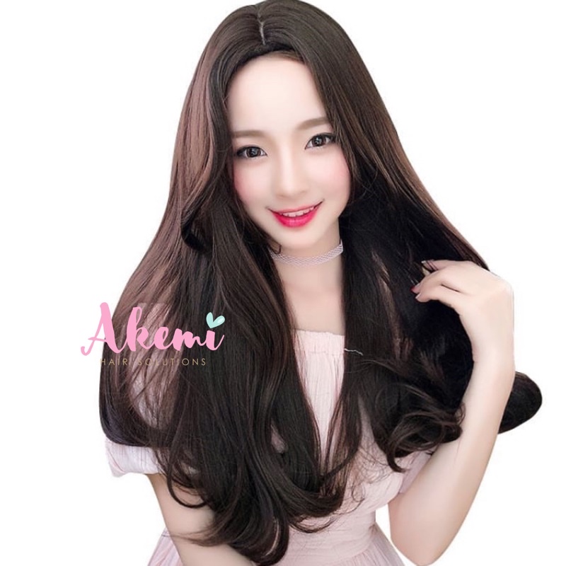 Jual Wig Akemi Curtain Bangs Lurus Blow Cm Wig Tanpa Poni Shopee Indonesia