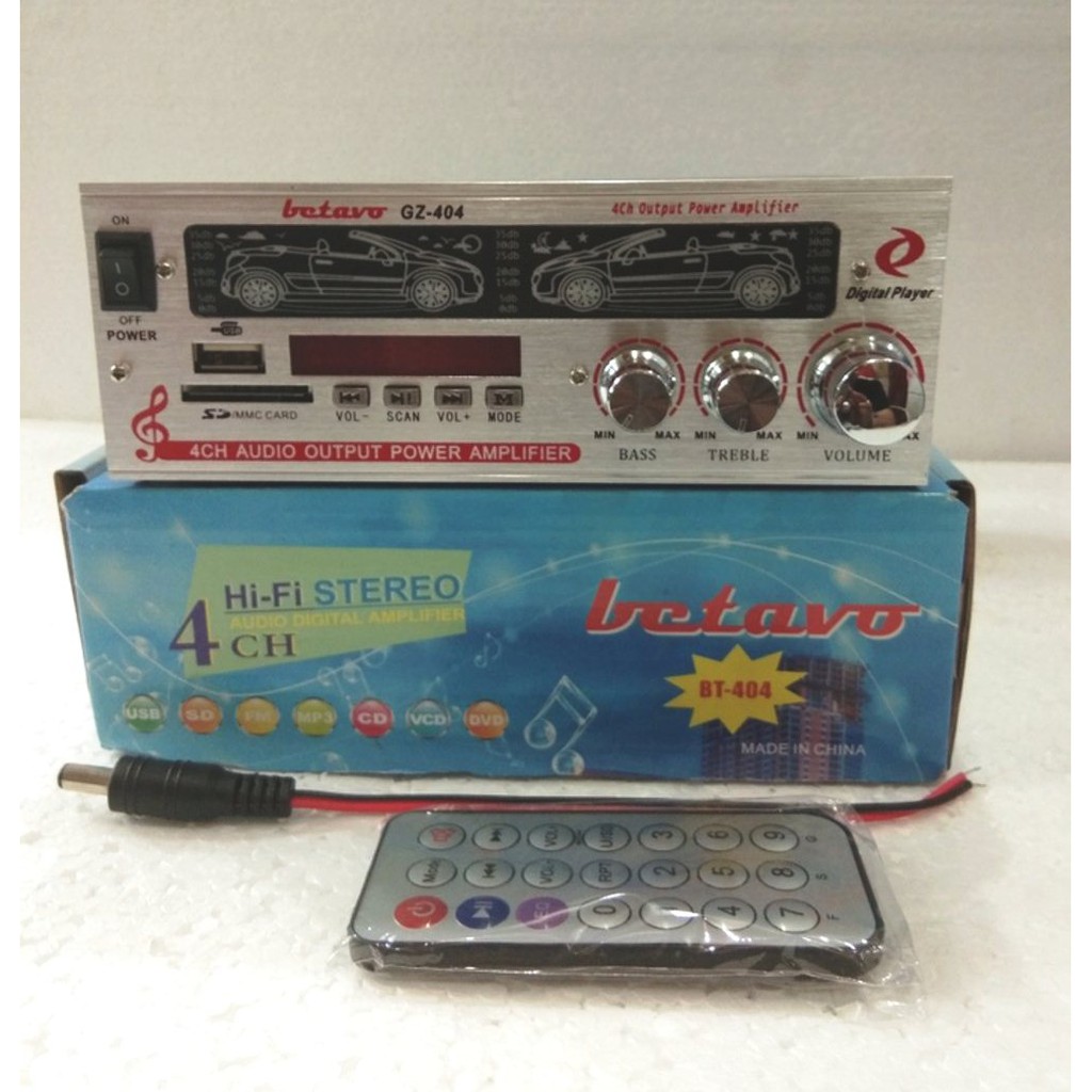 Mini Ampli 4ch Betavo BT 404 BT404 Amplifier AC DC 4CH FM Mini Ampli 4ch Betavo BT 404 BT404 Amplifier AC DC 4CH FM