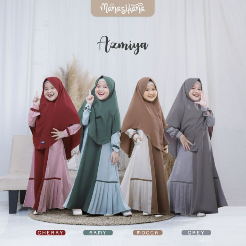 Gamis Azmiya Manasikana | Gamis Anak Set | Gamis Couple Ibu dan Anak