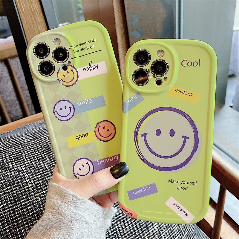 Case Motif Smiley Face Untuk iphone 12 13 11 Pro Max X Xs Max Xr Pam3