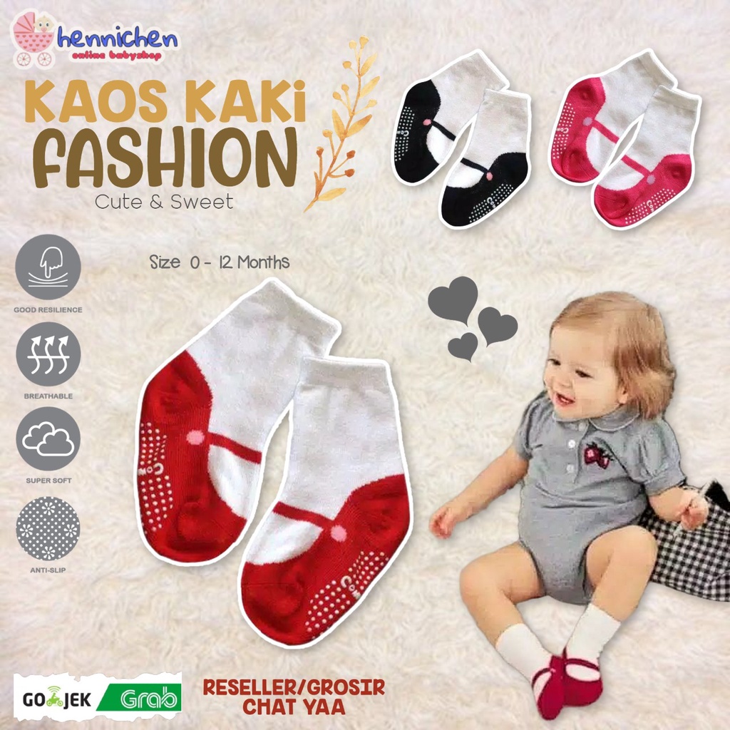 Kaos Kaki Anak Bayi Fashion Manis dan Lucu ada anti slip 0-2 thn