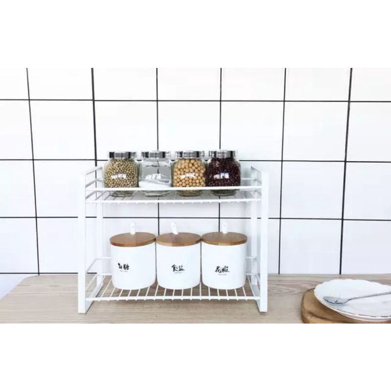Rak Bumbu Dapur Nordic Style / Tempat Penyimpanan Bumbu Organizer