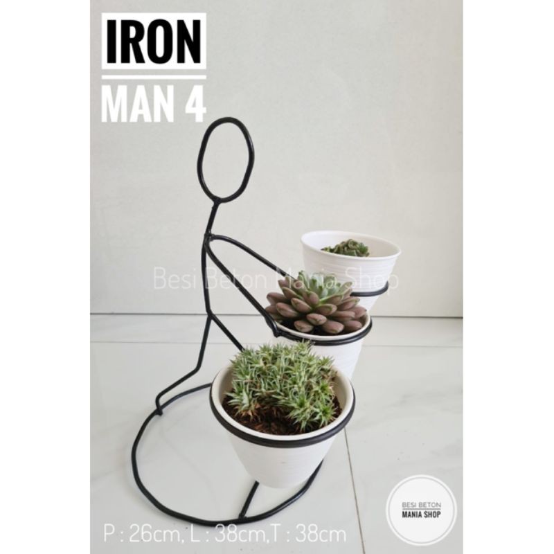 STANDING POT / STANDING POT BESI / RAK KAKTUS / RAK POT BESI / POT BESI / HIASAN DINDING BESI