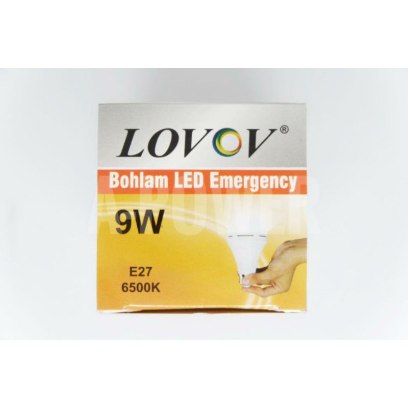 Lovov - Lampu LED Emergency Magic AC / DC 9W (Putih)