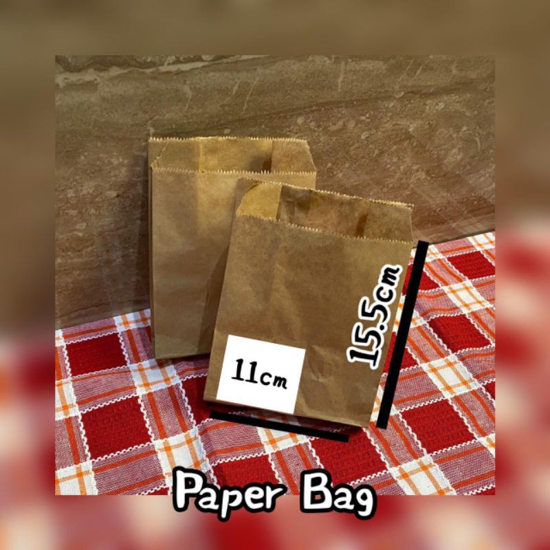 

Paper Bag (size S+) / Kantong Kertas Makanan Gorengan Uk. 15,5x11+6