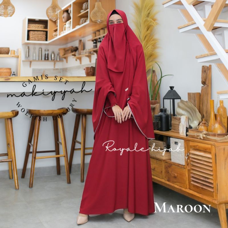 Makiyah syari XXL -XXXL gamis jumbo gamis akhwat gamis cadar tali