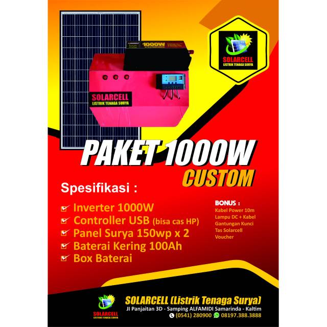 Paket Solarcell Panel Surya 1000w Shopee Indonesia