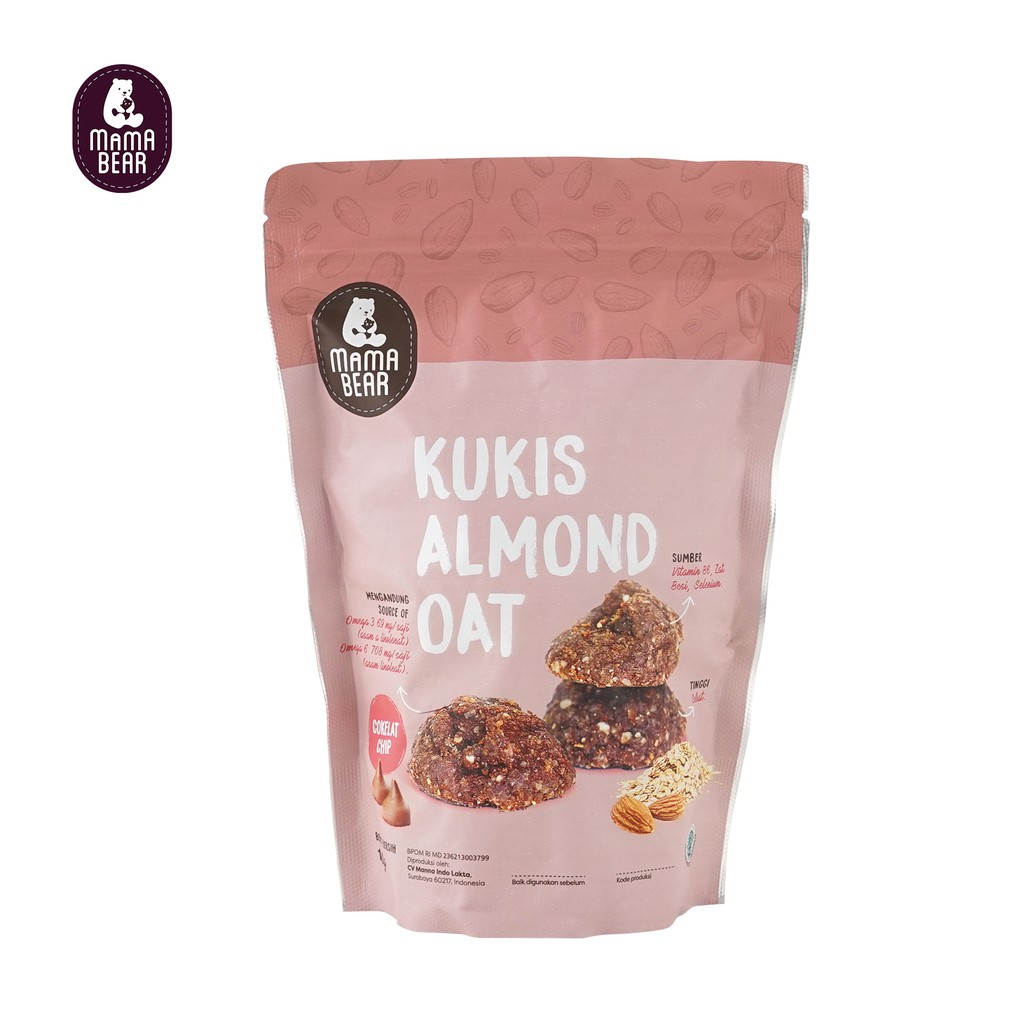 Mama Bear Kukis Almond Oatmeal | Snack Pelancar ASI