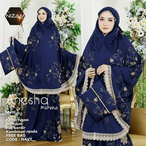 Mukena Anesha mukena rayon bordir Nizam