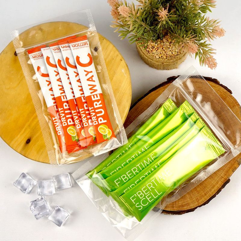 Kemasan @5 sachet Dr.Vit Pureway C & F'bertime Scell/Minuman pelangsing/minuman diet/minuman detox