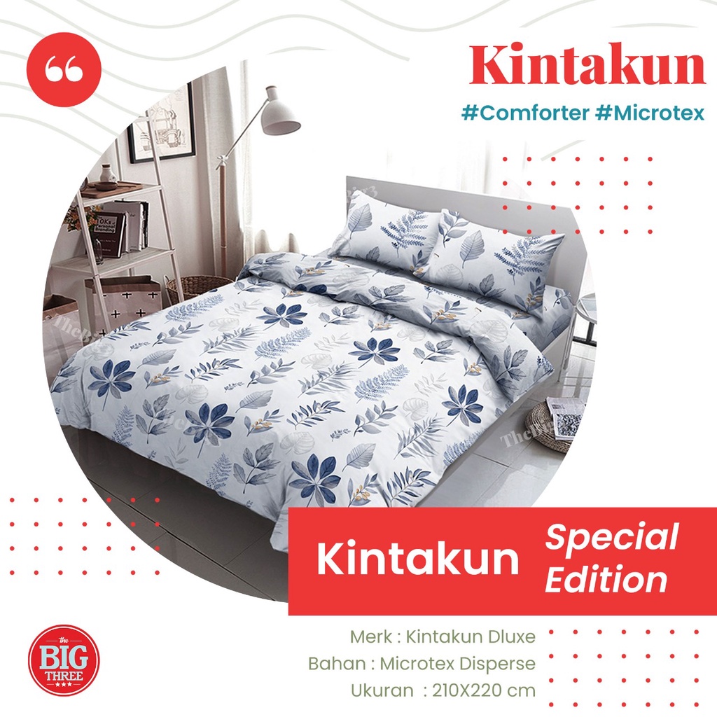 KINTAKUN Bedcover Saja 180x200 / 210x220 cm Motif Adira Aileen Altin Gemi Rena Amelia Gadina Dahayu Kayra Simon Candramawa Dea Freya Raphael Ariadra Adisti Kirana Gian Lavana Gista Janitra Kartika Hanum Amina Rahajeng  Bakula Elva Utari Wira BC Comforter